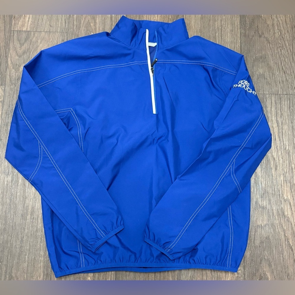 Cutter & Buck Men’s Blue 1/4 Zip Golf Pullover Windbreaker Small S Fore Thought